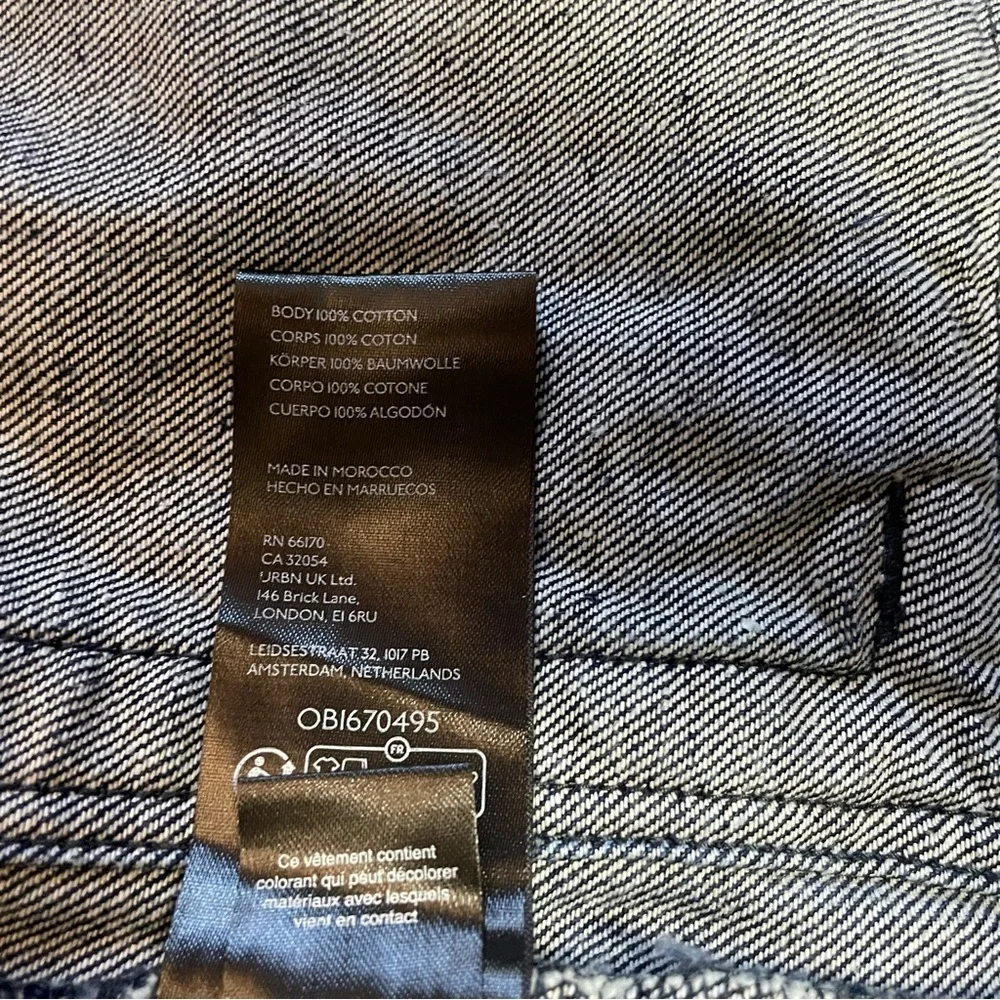 New Free People Casey Denim Blue Jacket Size XS - Picture 8 of 14